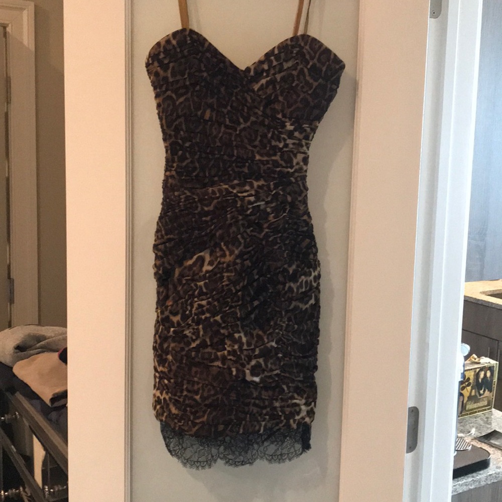 BCBG Leopard Bandage Dress